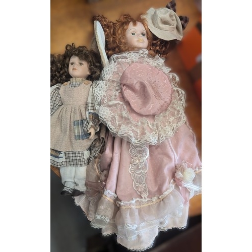 1117 - ...2 x Porcelain Collectable dolls