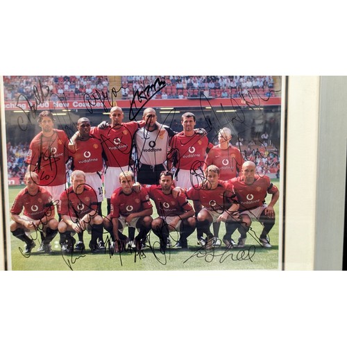 1070 - *Manchester United Community Shield 2003 Signed, Framed Photograph ( NO C.O.P.) - 57 x48cm