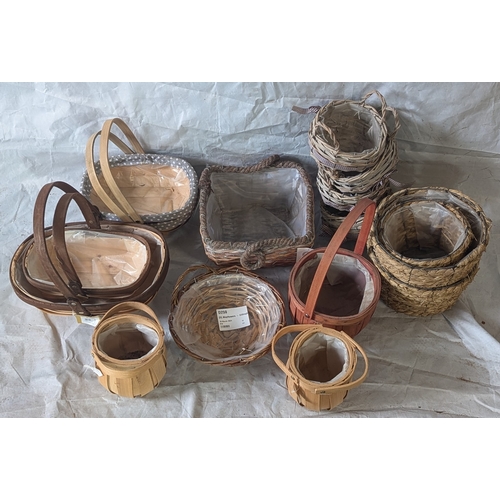 41 - A Selection Of Wooden And Woven Baskets