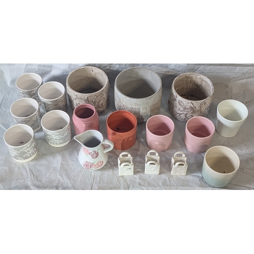 44 - Box Of Assorted Ceramic Planters