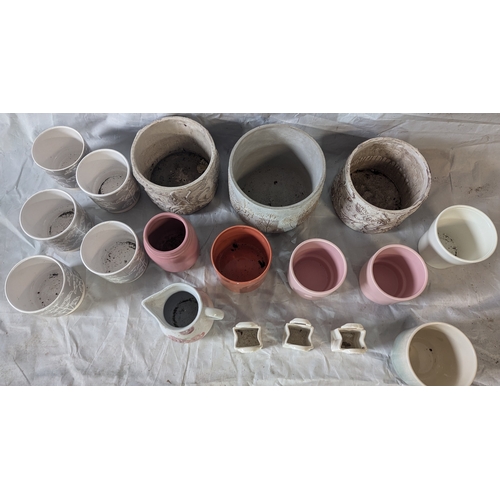 44 - Box Of Assorted Ceramic Planters