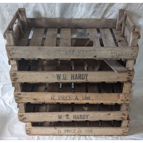 35 - 5x Vintage Apple Crates - 15 x 77 x 45cm