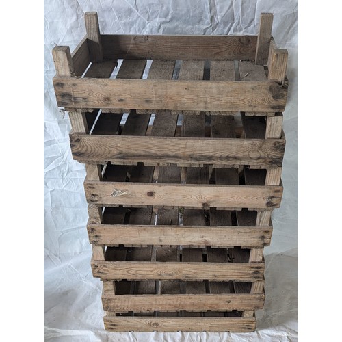 36 - 7x Vintage Apple Crates - 15 x 59 x 39cm