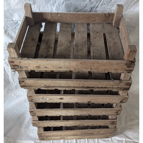 36 - 7x Vintage Apple Crates - 15 x 59 x 39cm