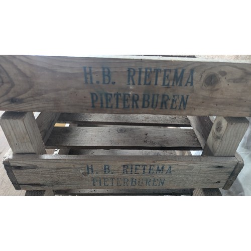 36 - 7x Vintage Apple Crates - 15 x 59 x 39cm