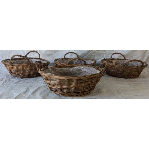 55 - Box Of Assorted Wicker And Woven Baskets