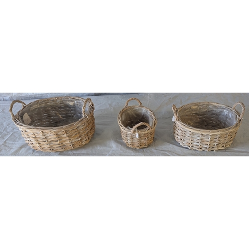 55 - Box Of Assorted Wicker And Woven Baskets