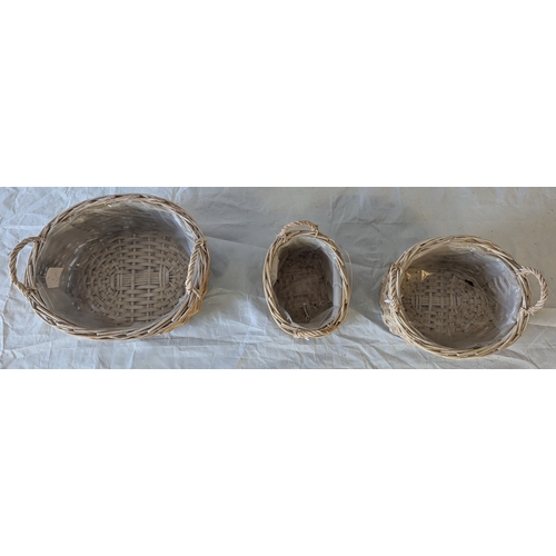 55 - Box Of Assorted Wicker And Woven Baskets