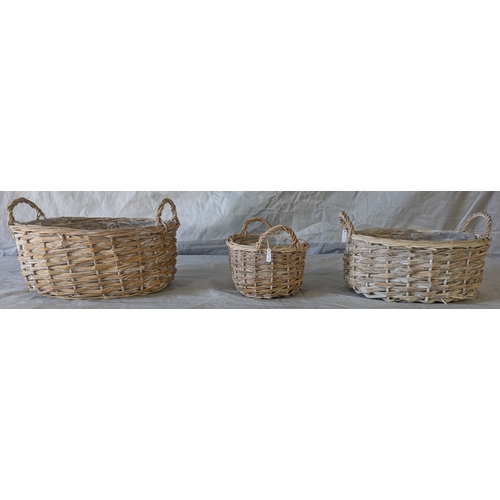 55 - Box Of Assorted Wicker And Woven Baskets