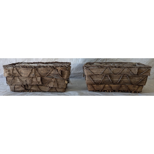 55 - Box Of Assorted Wicker And Woven Baskets