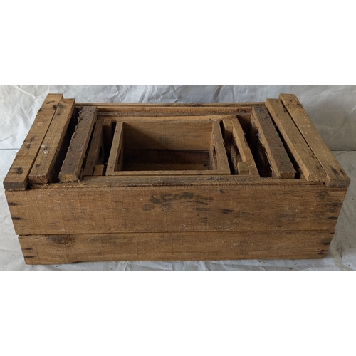 67 - A Nest Of 5 Wooden Crates