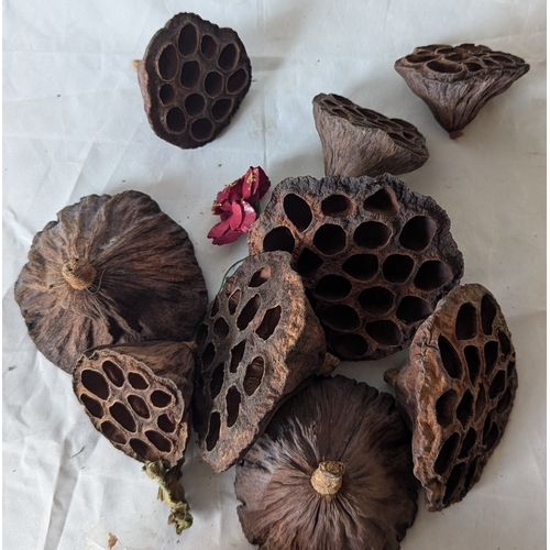 76 - Dried Floristry Decorations In Basket