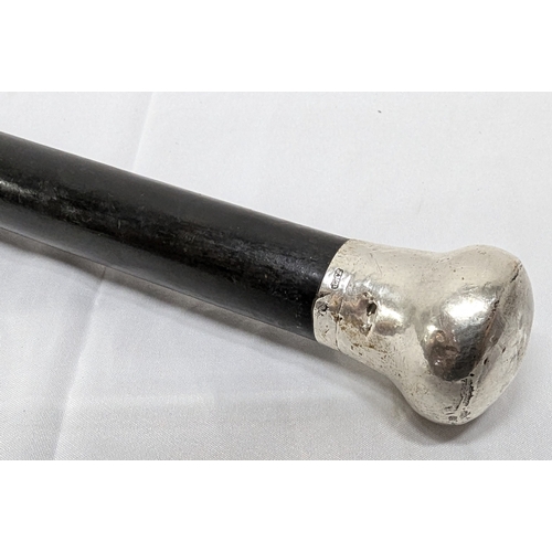 663 - A Hallmarked Silver Topped Walking Stick