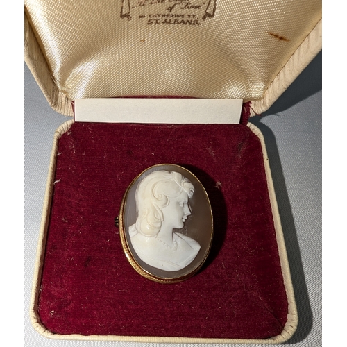 700 - A 9ct Gold Shell Cameo Brooch