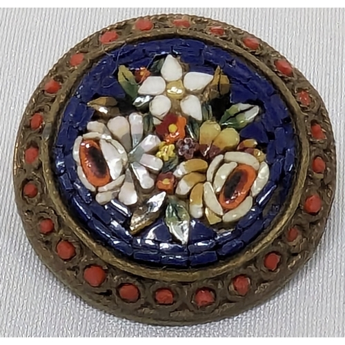 715 - A Micromosaic Brooch - Approximately 3cm Diameter