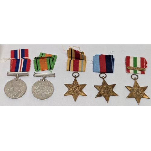 754 - A WWII Medal Group - Africa Star, Italy Star, 1939-45 Star, War Modal, Defence Modal