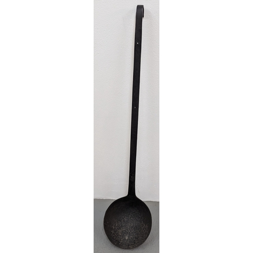 672 - A Large Cast Iron Smelting Ladle - 110cm Long