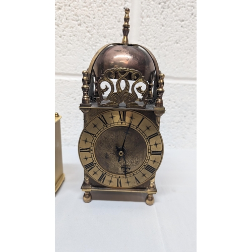 658 - .Lantern And Carriage Quartz Clocks