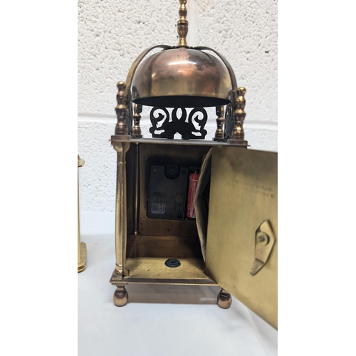 658 - .Lantern And Carriage Quartz Clocks