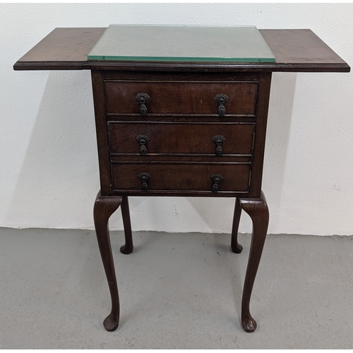 1091 - A Three Drawer Drop Leaf Occasional Table