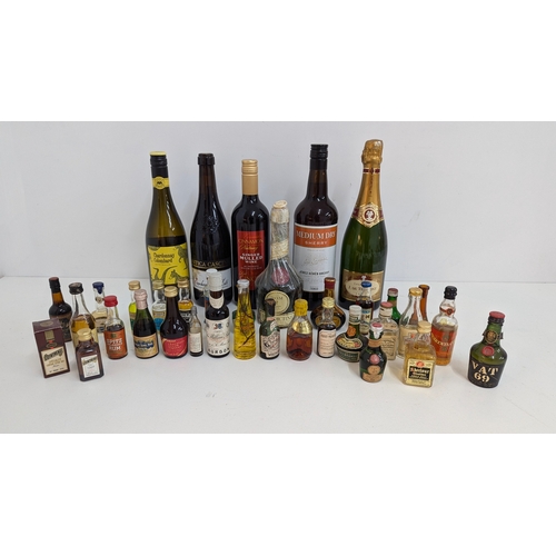 677 - An Assortment of Wines, Spirits and Miniatures