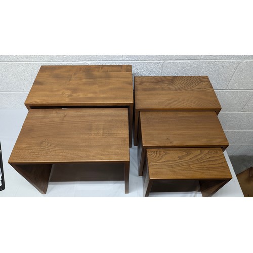 694 - A Nest of 5 x Ercol Mid Century Design Tables - In Excellent Condition