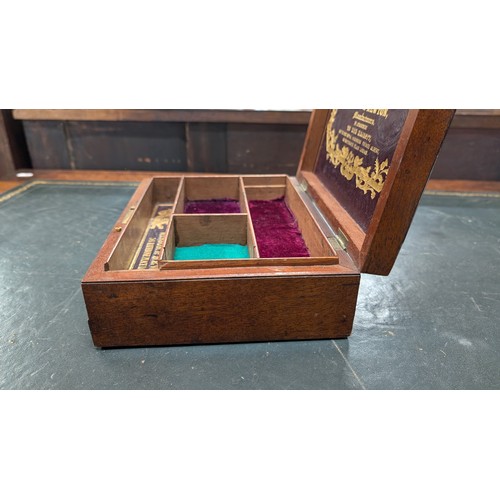 668 - Antique English Winsor & Newton Artists Paintbox Circa 1885.  Made from Mahogany with Flush Brass Ca... 