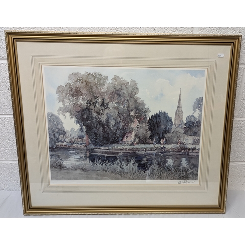 1322 - .A Signed Limited Edition Print Of Salisbury By Sturgeon - 86 x 74cm