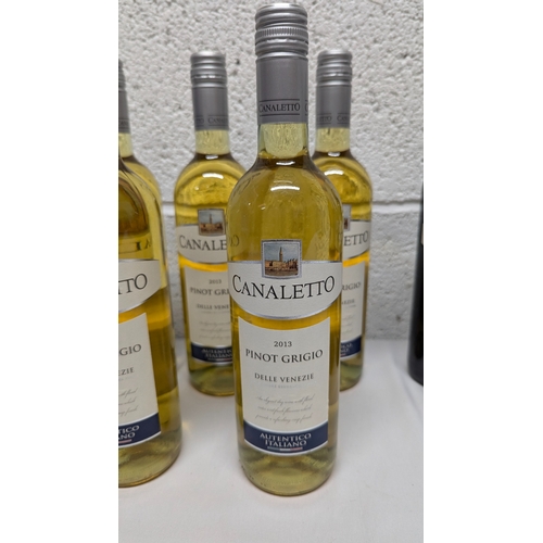 751 - 5 x Bottles Canaletto Pinot Grigio 2013 and 5 x Bottles Montepulcinno D' Abruzza