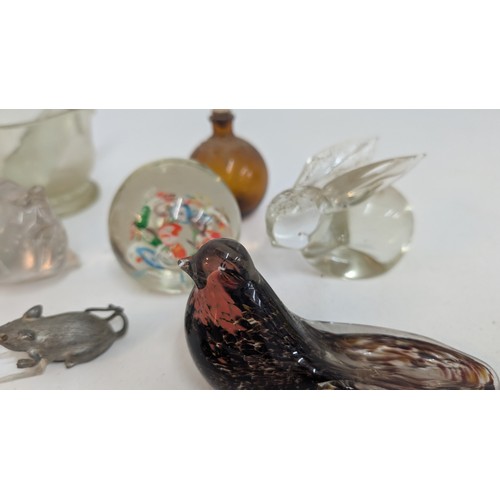 539 - A Selection of Vintage Glass Ornaments, Paperweights etc.