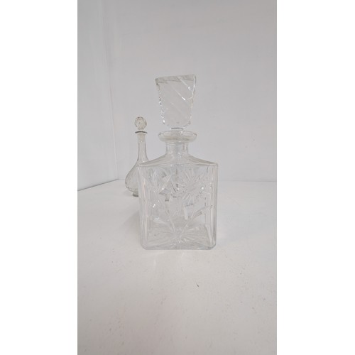 541 - 3 x Vintage Crystal Decanters