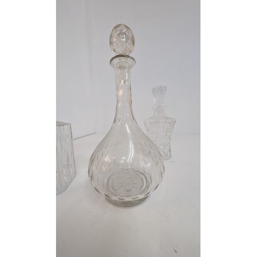 541 - 3 x Vintage Crystal Decanters