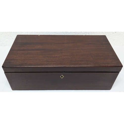 685 - A Mahogany Writing Slope with Brass Fittings 45cm x 15cm x 24cm