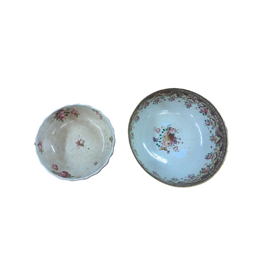 1055 - .A Pair of Antique Fruit Bowls - with cracks and chips as pictured