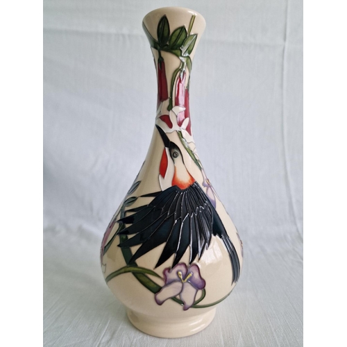 11 - Moorcroft ‘Eastern Spinebill’ Vase, Designed by Vicky Lovatt, The 5 Star Award Design Piece for 2017... 