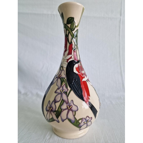 11 - Moorcroft ‘Eastern Spinebill’ Vase, Designed by Vicky Lovatt, The 5 Star Award Design Piece for 2017... 