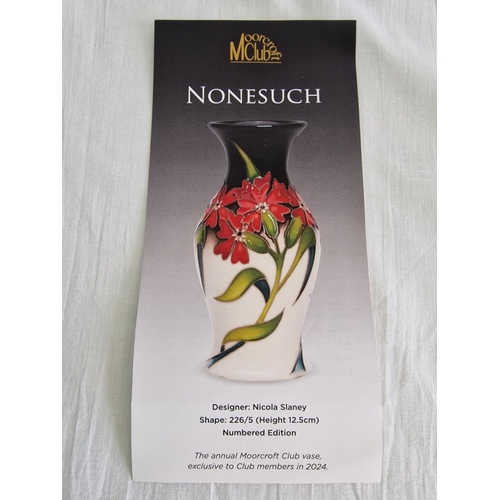 14 - Moorcroft 'Nonesuch' 2024 Annual Club Vase, Designed by Nicola Slaney, (Shape 226/5), Limited Number... 