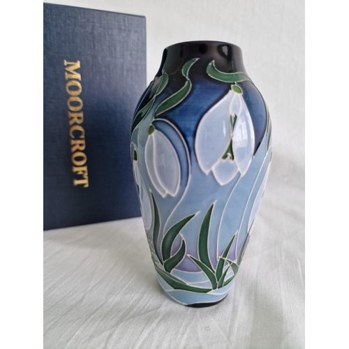 16 - Moorcroft ‘Snowdrops in Frost’ Vase, Designed by Rachel Bishop, Limited Numbered Edition 169, Dated ... 