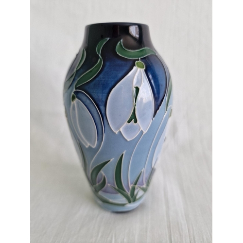 16 - Moorcroft ‘Snowdrops in Frost’ Vase, Designed by Rachel Bishop, Limited Numbered Edition 169, Dated ... 