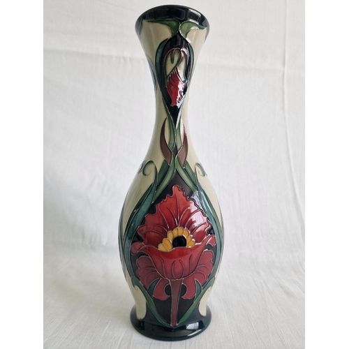 18 - Moorcroft ‘Burslem Poppy’ Vase, Designed by Rachel Bishop, Limited Numbered Edition 18, Dated 2011, ... 