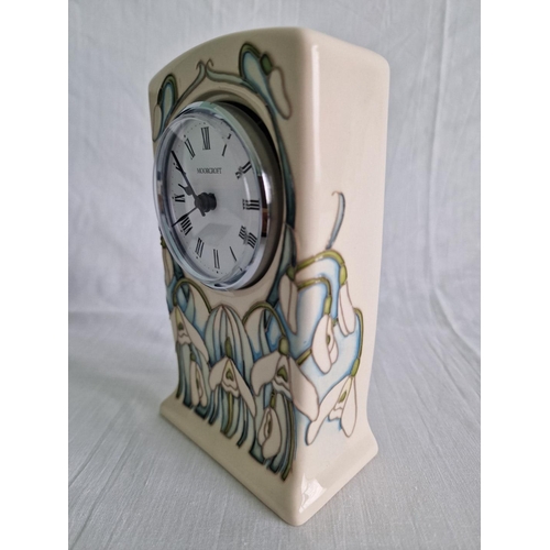 24 - Moorcroft 'Giselle' Clock, (Shape CL1), Designed by Emma Bossons, Dated 2022, Stamped to Base, with ... 