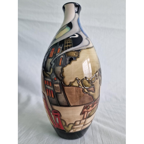 29 - Moorcroft ‘The Village’ Vase, Designed by Emma Bossons, 9/9 Shape, Numbered Edition 23, Dated 2013, ... 