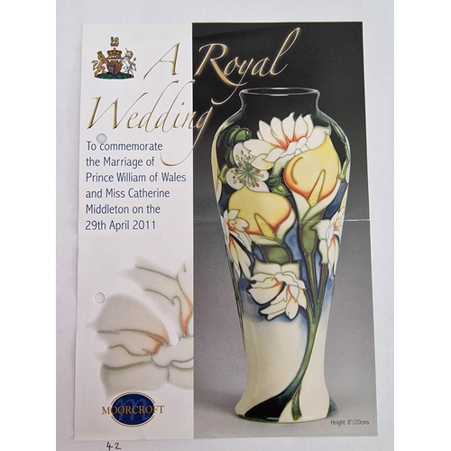 42 - Moorcroft ‘A Royal Wedding’ Vase, Designed by Nicola Slaney, to Commemorate Marriage of Prince Willi... 