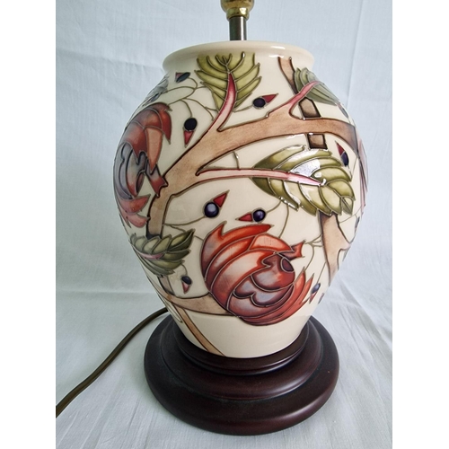 43 - Moorcroft ‘Pirouette Breeze’ Table Lamp, Shape 4/8, Designed by Emma Bossons, with Stamped Felt Base... 