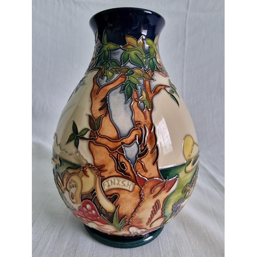 50 - Moorcroft ‘Hare and Tortoise’ Vase, Collector's Club 2015 Star Design, Designed by Nicola Slaney, 7/... 