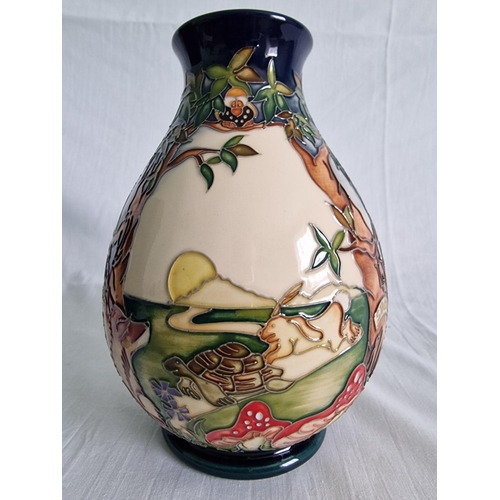 50 - Moorcroft ‘Hare and Tortoise’ Vase, Collector's Club 2015 Star Design, Designed by Nicola Slaney, 7/... 