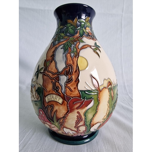 50 - Moorcroft ‘Hare and Tortoise’ Vase, Collector's Club 2015 Star Design, Designed by Nicola Slaney, 7/... 