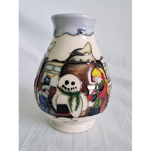 55 - Moorcroft ‘Christmas Morning’ Vase, Designed by Vicky Lovatt, 7/3 Shape, Signed to Base with Origina... 