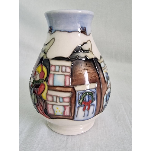 55 - Moorcroft ‘Christmas Morning’ Vase, Designed by Vicky Lovatt, 7/3 Shape, Signed to Base with Origina... 