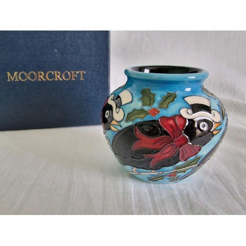 59 - Moorcroft ‘Twelve Days of Christmas’ Vase ‘Four Calling Birds’, Designed by Kerry Goodwin, Dated 201... 